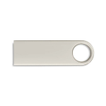 Mini memoria USB in zinco su misura con asola per appendere color argento settima vista