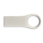 Memoria USB piccola in zinco su misura con dettaglio rotondo color argento settima vista