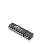 USB su misura con cappuccio e scocca dalle finiture metalliche color nero vista area di stampa