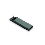 Memoria USB piatta su misura con cappuccio protettivo abbinato color nero