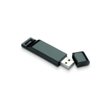 Memoria USB piatta su misura con cappuccio protettivo abbinato color nero quinta vista