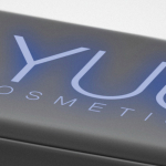 Memoria USB su misura con scocca per personalizzazione luminosa color blu quinta vista