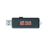 Memoria USB su misura con scocca per personalizzazione luminosa color rosso settima vista