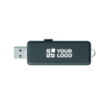 Memoria USB su misura con scocca per personalizzazione luminosa color bianco settima vista