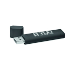 Memoria USB su misura con personalizzazione luminosa e cappuccio color nero