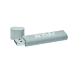 Memoria USB su misura con personalizzazione luminosa e cappuccio color grigio