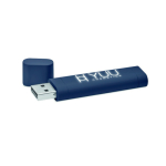 Memoria USB su misura con personalizzazione luminosa e cappuccio color blu mare