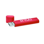 Memoria USB su misura con personalizzazione luminosa e cappuccio color granata