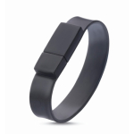 Braccialetto USB compatto in silicone su misura da personalizzare color nero