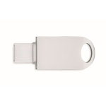 Memoria USB tipo C su misura in zinco di piccole dimensioni color argento settima vista