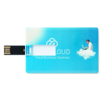 USB su misura a forma di tessera rettangolare da personalizzare color bianco