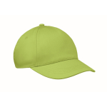 Cappellino per bambini in cotone a 5 pannelli 180 g/m² color lime