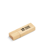 USB in bambù con cappuccio di chiusura e scatola in carta kraft vista principale