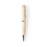 Penna ecologica USB in legno, rotante e con inchiostro blu color legno