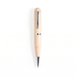 Penna ecologica USB in legno, rotante e con inchiostro blu color legno