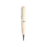 Penna ecologica USB in legno, rotante e con inchiostro blu vista area di stampa