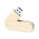 USB in legno in formato rotante con scocca protettiva color legno terza vista