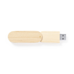 USB in legno in formato rotante con scocca protettiva color legno prima vista