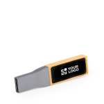 Memoria USB ecologica realizzata in bambù con logo retroilluminato vista area di stampa