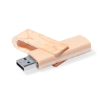 USB in legno chiaro con clip rotante e doppia connessione  tipo C color legno seconda vista