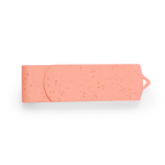 USB in paglia di frumento in vari colori con clip rotante abbinata color rosso prima vista