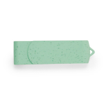 USB in paglia di frumento in vari colori con clip rotante abbinata color verde prima vista