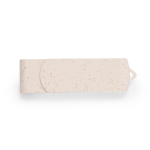 USB in paglia di frumento in vari colori con clip rotante abbinata color naturale prima vista