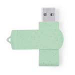 USB in paglia di frumento in vari colori con clip rotante abbinata terza vista