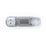 Memoria USB in resistente ABS traslucido con cappuccio di chiusura color trasparente prima vista