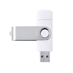 Memoria USB con clip metallica e doppia connessione tipo C e USB terza vista
