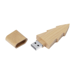 Memoria USB in legno con design in pino e chiusura a cappuccio terza vista