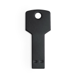 Memoria USB in colori alluminio brillante a forma di chiave color nero prima vista