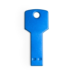 Memoria USB in colori alluminio brillante a forma di chiave color blu prima vista