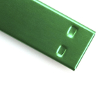 Memoria USB in colori alluminio brillante a forma di chiave color verde  sesta vista