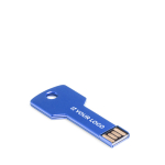 Memoria USB in colori alluminio brillante a forma di chiave vista area di stampa