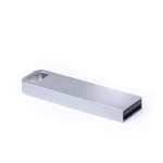 Memoria USB in metallo dal design minimalista ideale per portachiavi color argento prima vista