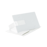 Tessera USB dal design ultrapiatto con meccanismo pieghevole color bianco quarta vista