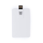 Tessera USB doppia con USB e tipo C e design ultrapiatto pieghevole color bianco prima vista