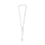 Lanyard in poliestere prodotto in UE per sublimazione con moschettone color bianco
