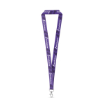 Lanyard in RPET prodotto nell’UE con moschettone a grilletto color bianco