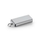 Memoria USB in alluminio di dimensioni mini con formato rotante color argento opaco