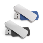 Memoria USB realizzata in plastica con clip in alluminio rotante vari colori