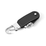 USB realizzato in PU con moschettone metallico incluso color nero quarta vista