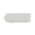 Memoria USB in paglia di frumento con scocca rotante protettiva color naturale
