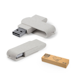Memoria USB in paglia di frumento con scocca rotante protettiva seconda vista