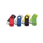 USB su misura con finitura gommata e clip metallica colorata color nero