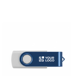USB su misura con finitura gommata e clip metallica colorata color blu vista principale