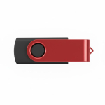 USB su misura con finitura gommata e clip metallica colorata color rosso