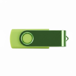 USB su misura con finitura gommata e clip metallica colorata color verde chiaro