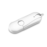 Memoria USB su misura con finitura gommata e bordi arrotondati color bianco
